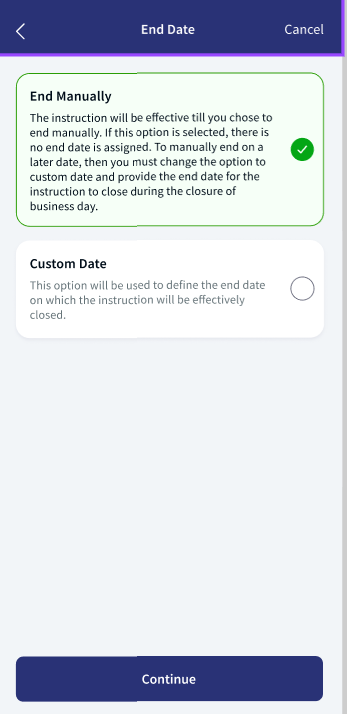End Date Manually